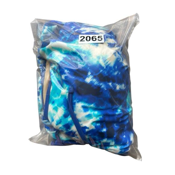 Swim Suits For All Tankini Top Plus Size 28 Blue tie dye ruched - Picture 3 of 3